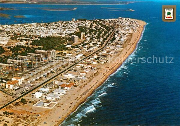 Huelva Fliegeraufnahme Strand Hotel