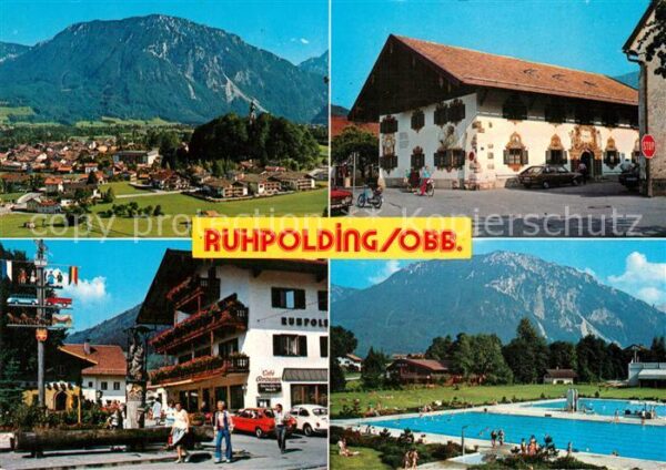 Ruhpolding Schwimmbad Panorama Ortsansicht