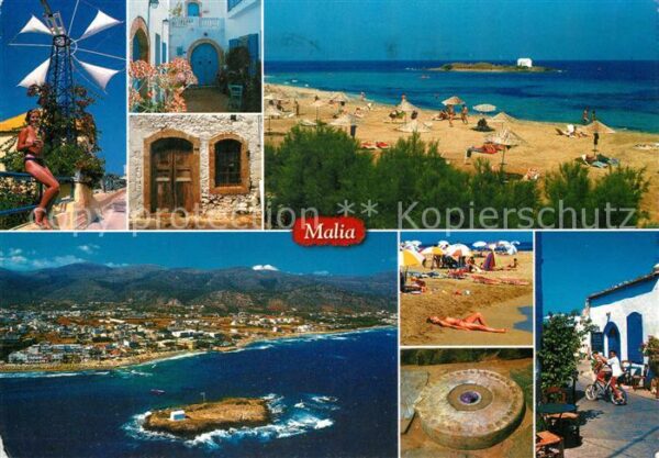 Malia Strand Windrad Kirche