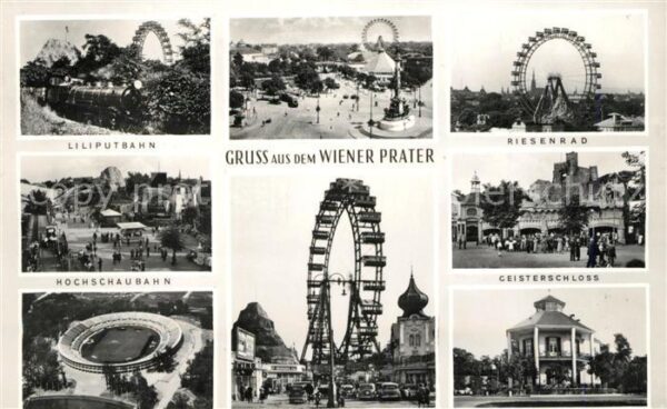 Riesenrad  Wien Prater Liliputbahn Geisterschloss