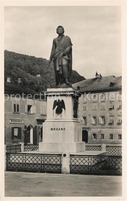 Mozart Wolfgang Amadeus Denkmal Salzburg Buchbinderei