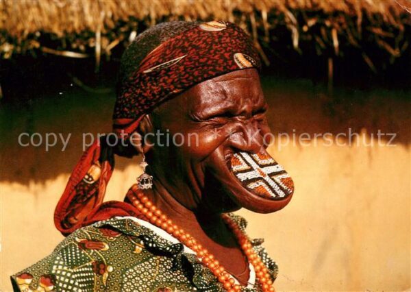 Typen Afrika Platter-Mouthed Woman