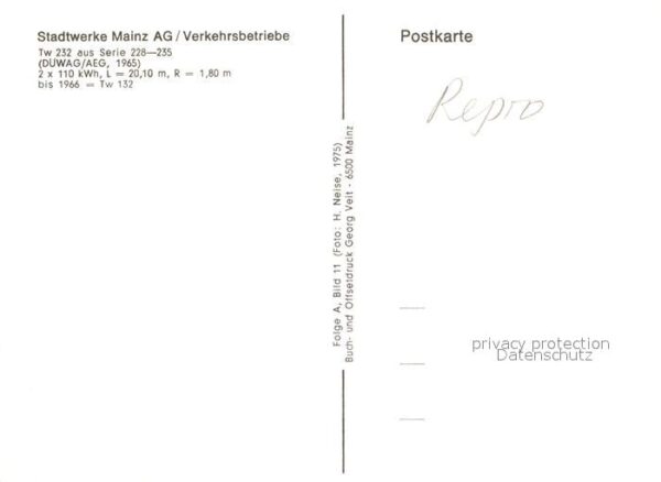 Strassenbahn Tw 232 Mainz – Bild 2
