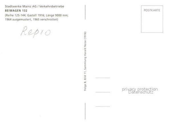 Strassenbahn Beiwagen 132 Mainz – Bild 2