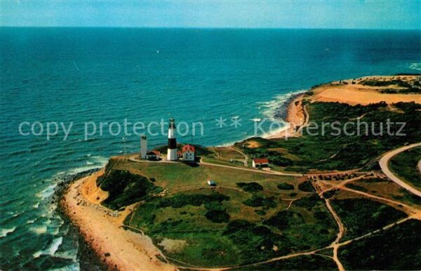 Montauk Fliegeraufnahme Strand Leuchtturm