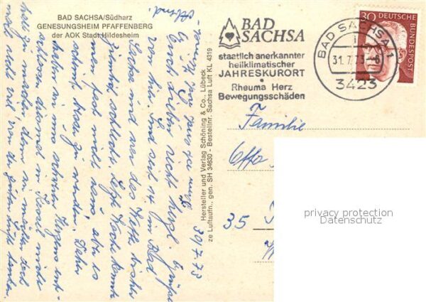 Bad Sachsa Harz Fliegeraufnahme Genesungsheim Pfaffenbe – Bild 2