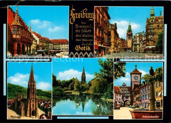 Freiburg Breisgau Martinstor Kaufhaus Münster Stadtgarten
