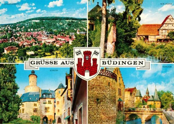 Buedingen Hessen Fliegeraufnahme Alte-Mühle Schloß Mühlt