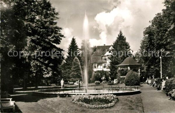 Koenigsfeld Schwarzwald Kurpark Fontäne