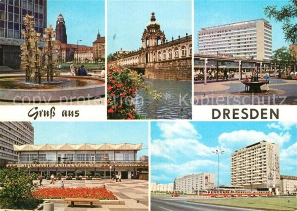 Dresden Glasbrunnen Zwinger Prager Strasse Rest