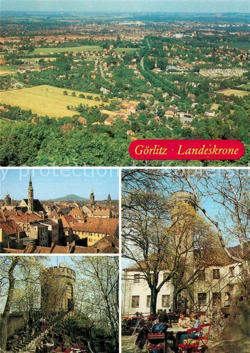 Goerlitz Sachsen Blick von der Landeskrone Altstadt Land