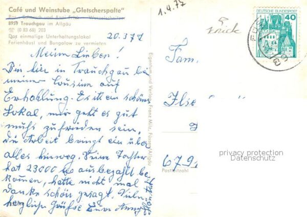 Trauchgau Cafe und Weinstube Gletscherspalte Witz – Bild 2