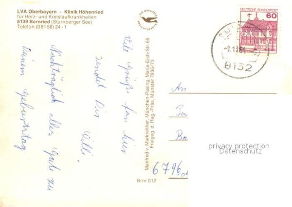 Bernried Starnberger See Klinik Höhenried Fliegeraufnahme – Bild 2
