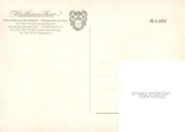 Berlin Huthmacher Tanz Cafe und Konditorei Res – Bild 2