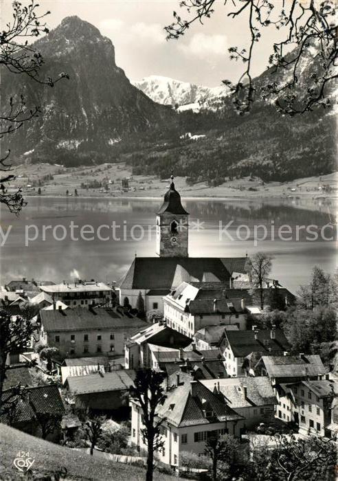 St Wolfgang Wolfgangsee Teilansicht mit Kirche