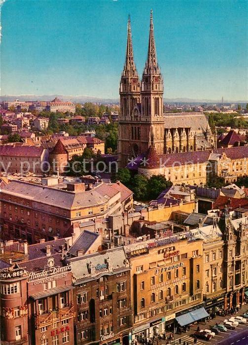 Zagreb Teilansicht mit Kirche