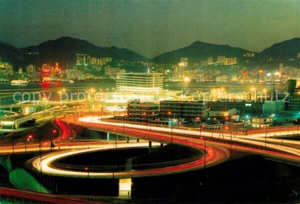 Hongkong Cross Harbour Tunnel at night