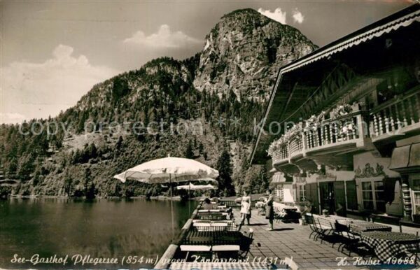 Garmisch-Partenkirchen Seehaus Gasthof Pflegersee gegen Königs