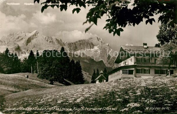 Garmisch-Partenkirchen Gschwandnerbauer Bergwiesen Alpenpanora