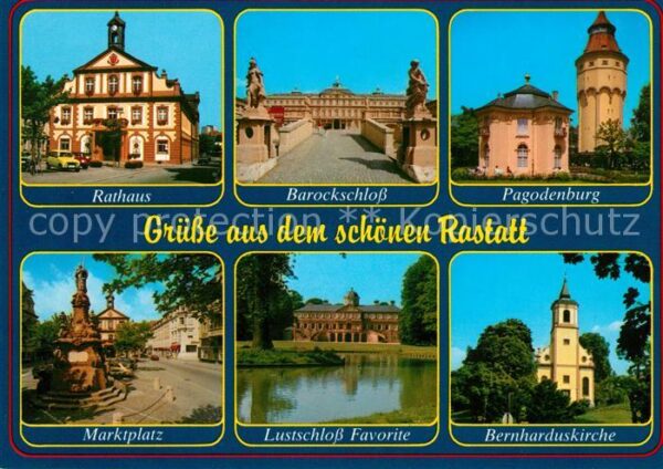 Rastatt Rathaus Barockschloss Pagodenburg Markt