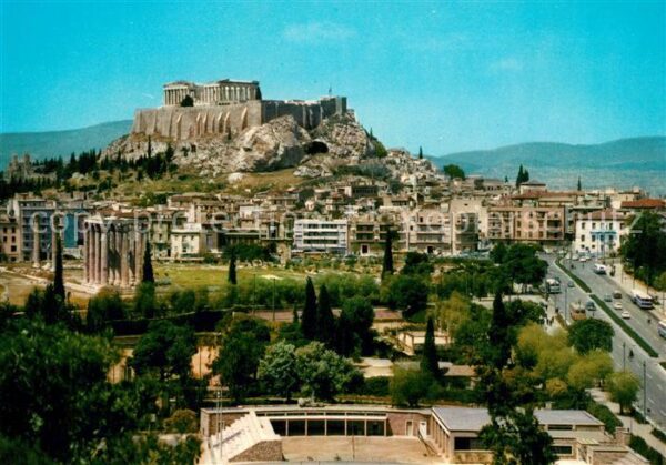 Athenes Athen Ansicht der Akropolis vom Jupiter Tempe