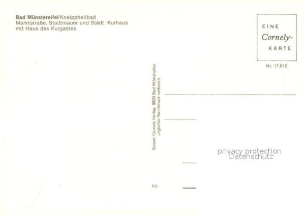 Bad Muenstereifel Marktstrasse Stadtmauer Kurhaus Haus de – Bild 2
