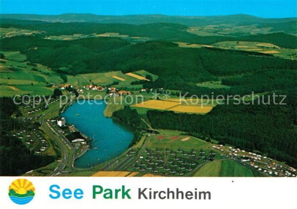 Kirchheim Hessen See Park Fliegeraufnahme
