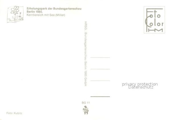 Berlin BUGA 1985 Kernbereich mit See Fliegerau – Bild 2