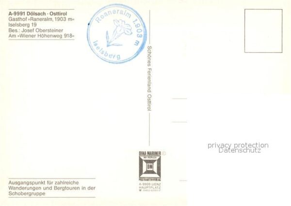 Doelsach Gasthof Raneralm Schleinitz Gr Rotspitz – Bild 2