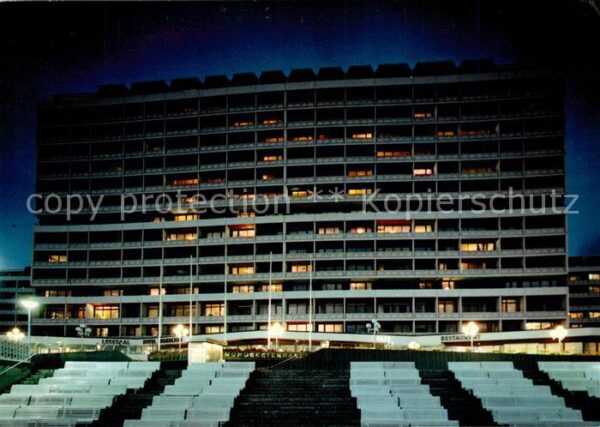 Westerland Sylt Nordseeheilbad Kurzentrum bei Nacht