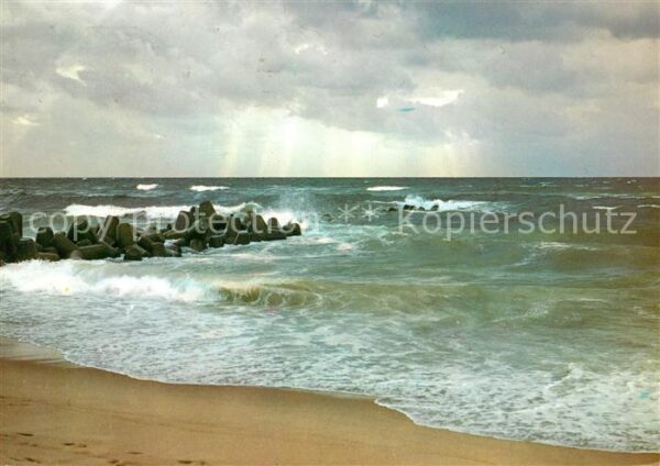 Insel Sylt Nordsee und Tetrapoden Strand Wellenbre