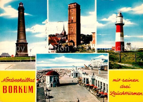 Borkum Leuchttürme Strand Promenade Musikpavil