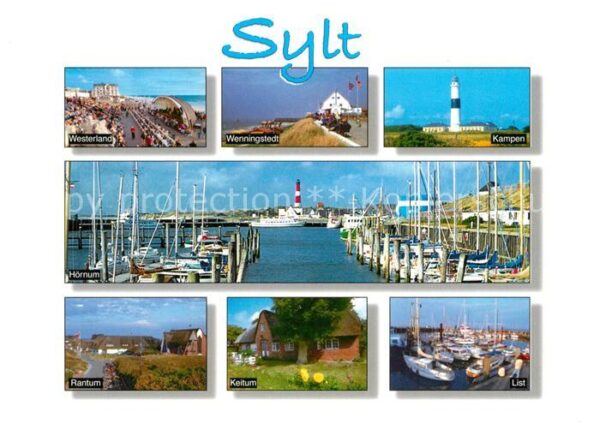 Insel Sylt Ortschaften der Insel Leuchtturm Hafen