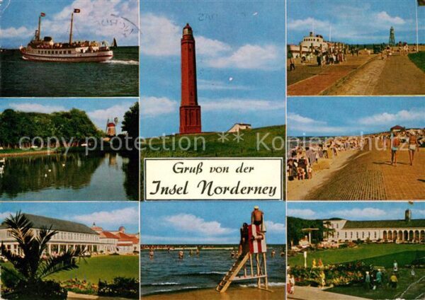 Norderney Nordseebad Fähre Leuchtturm Strand Promenade Kurha