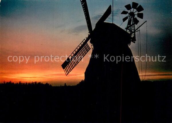 Amrum Windmühle bei Sonnenuntergang