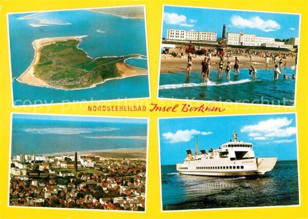 Borkum Fliegeraufnahmen Strand Fähre