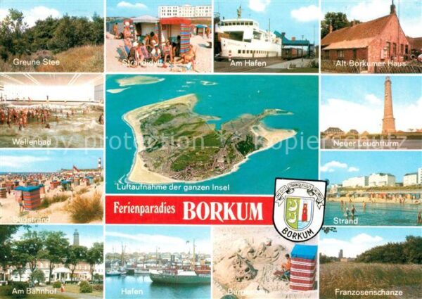 Borkum Greune Stee Wellenbad Strand Bahnhof Ha