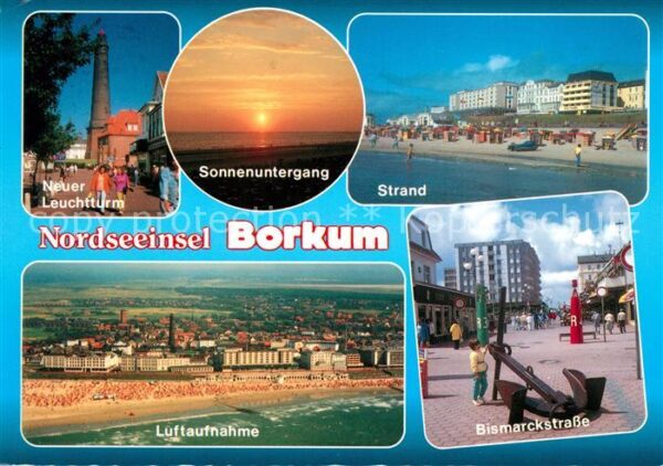 Borkum Leuchtturm Sonnenuntergang Strand Bisma