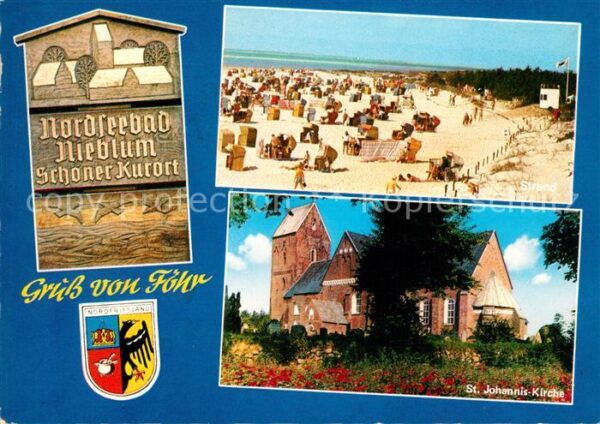 Nieblum Strand St Johannis Kirche Wappen Nordse