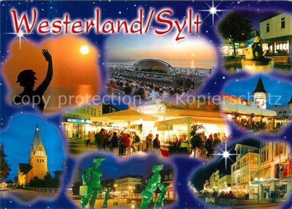Westerland Sylt Impressionen am Abend Kirche Musikpavil