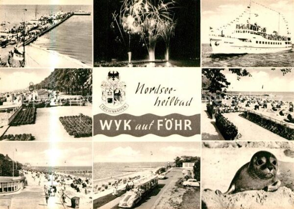 Wyk Foehr Hafen Feuerwerk Fähre Strand Promenade