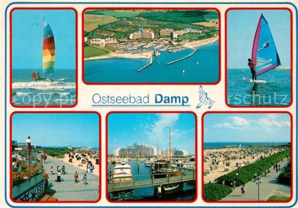 Damp Windsurfen Strand Promenade Hafen Ferie
