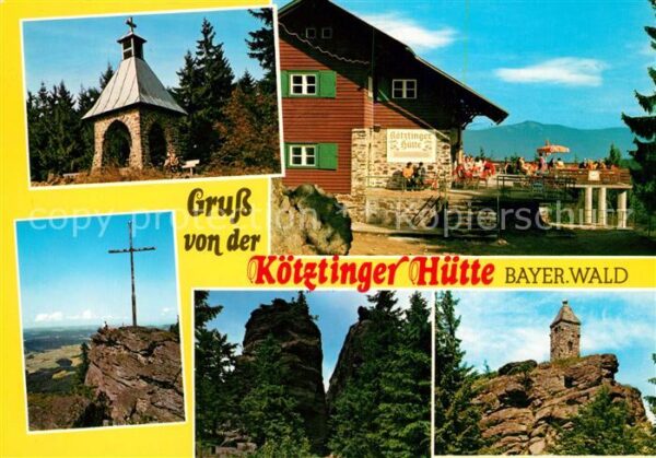 Koetztinger Huette Berghaus Kapelle Gipfelkreuz Felsen Bay