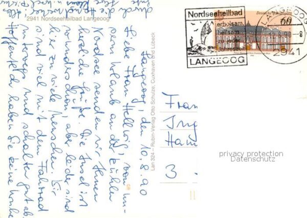 Langeoog Nordseebad Meereswasserschwimmbad Hafen Kirche Str – Bild 2
