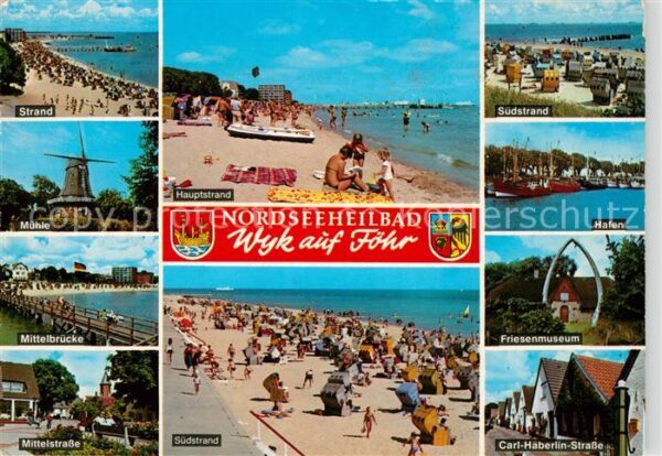 Wyk Foehr Hafen Mühle Strand Friesenmuseum
