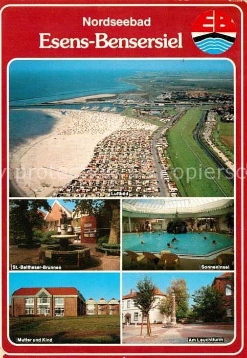 Bensersiel Fliegeraufnahme Strand Balthasar Brunne