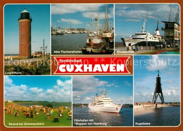 Cuxhaven Nordseebad Leuchtturm Alter Fischereihafen Fährhaf