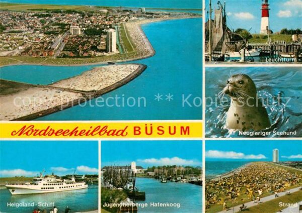 Buesum Nordseebad Fliegeraufnahme Leuchtturm Seehung Helg