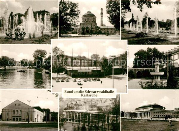 Karlsruhe Baden Rund um die Schwarzwaldhalle Wasserspie