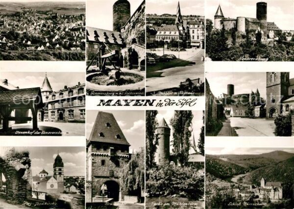 Mayen Genoveraburg Kirche Marktplatz Rathaus